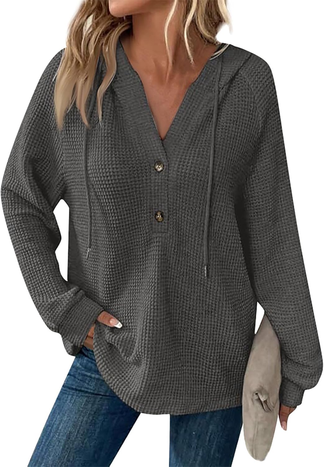 Sorelia™ | Cozy Waffle-Knit Hoodie
