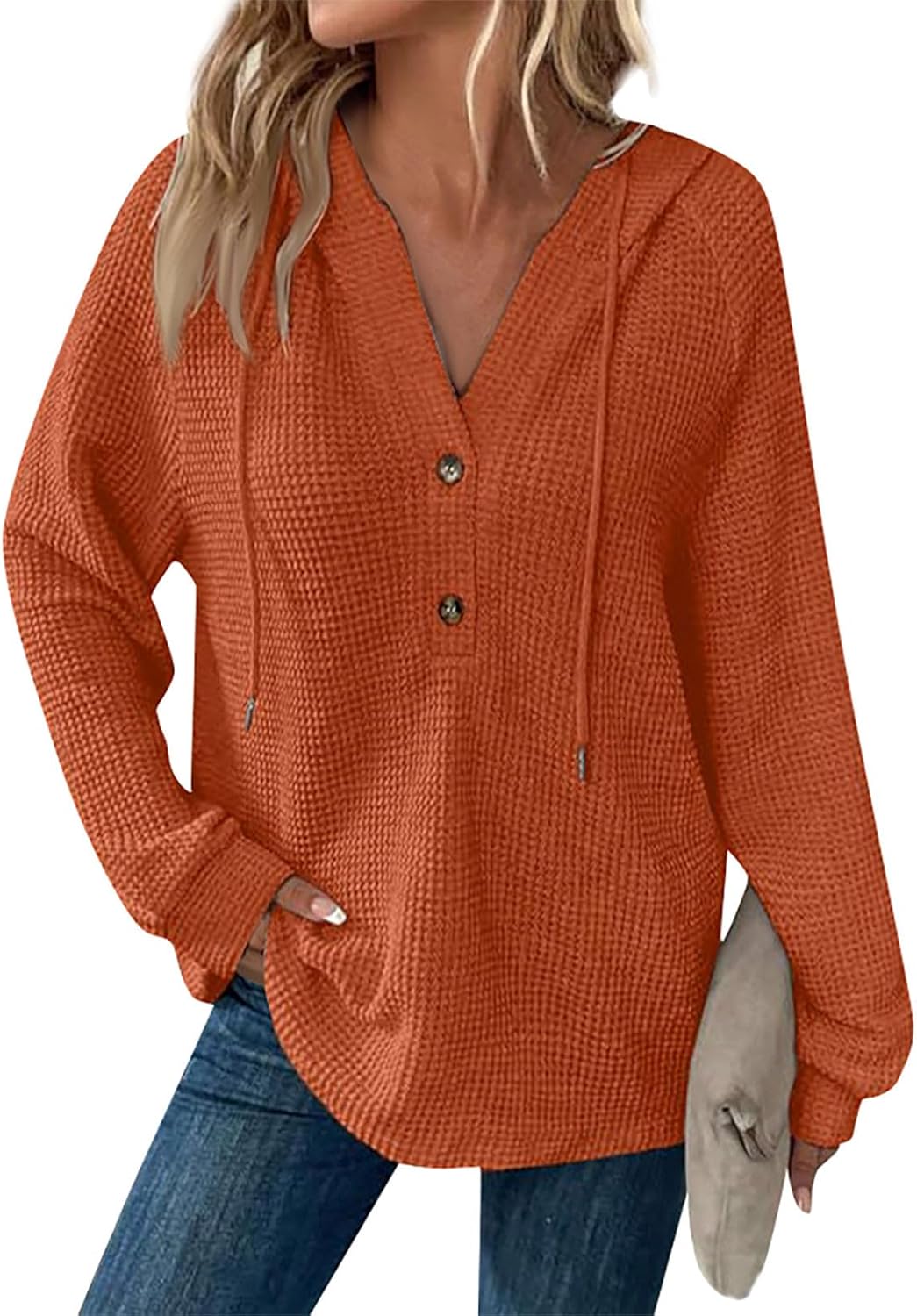 Sorelia™ | Cozy Waffle-Knit Hoodie