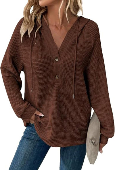 Sorelia™ | Cozy Waffle-Knit Hoodie