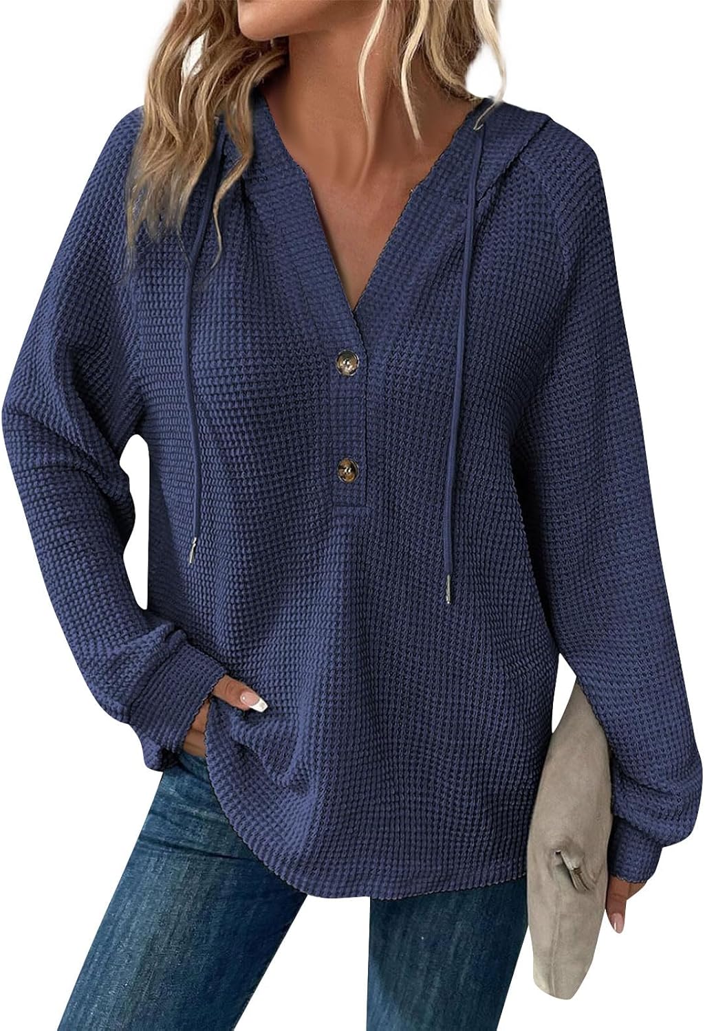 Sorelia™ | Cozy Waffle-Knit Hoodie