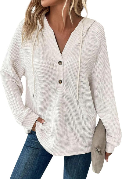 Sorelia™ | Cozy Waffle-Knit Hoodie