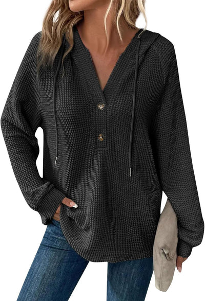 Sorelia™ | Cozy Waffle-Knit Hoodie