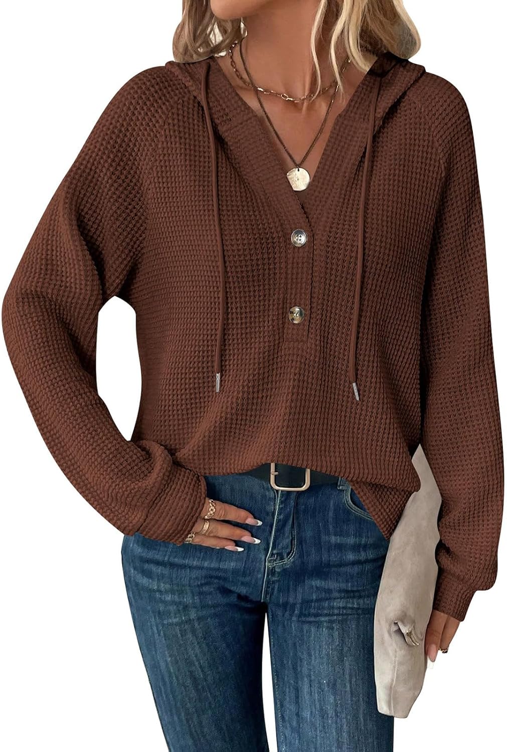 Sorelia™ | Cozy Waffle-Knit Hoodie