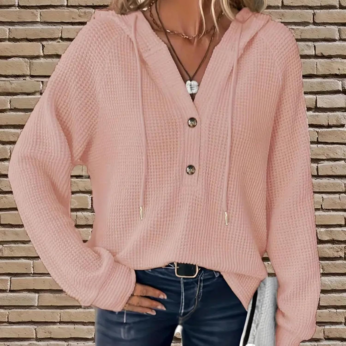 Sorelia™ | Cozy Waffle-Knit Hoodie