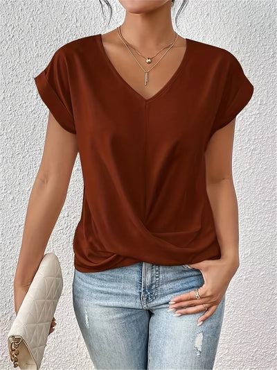 Neve™ | The Sweetheart Neckline Casual T-Shirt