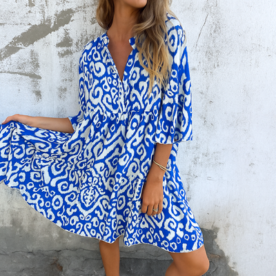 Émilane™ | Elegant Casual V-Neck Dress