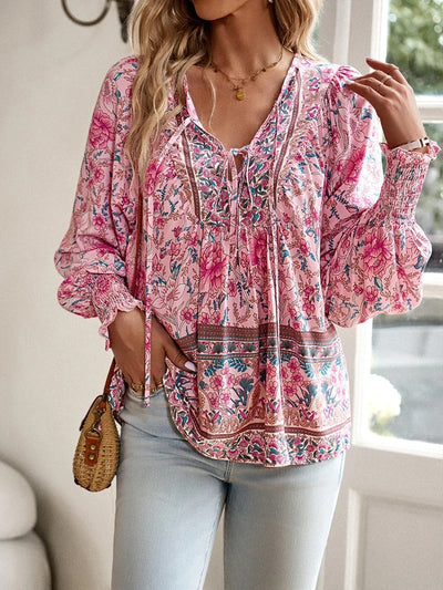 Arya™ | Boho Blossom Peasant Blouse