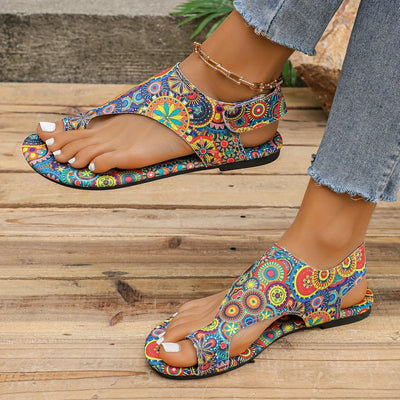 Xiomara™ | Boho Mandala Print Sandals
