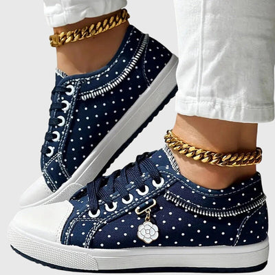 Doralyn™ | Floral Mesh Lace-Up Sneakers