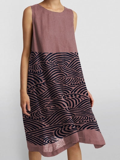 Maristela™ | Wave Pattern Sleeveless Dres