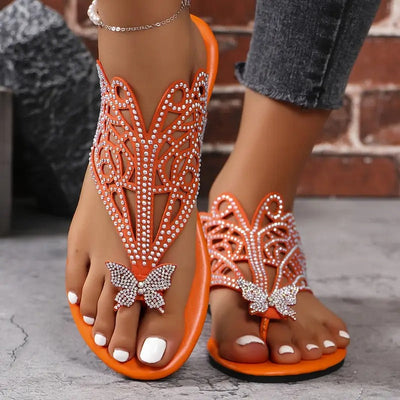Aubrey™ | Stylish Leather Sandal With Butterfly Cover