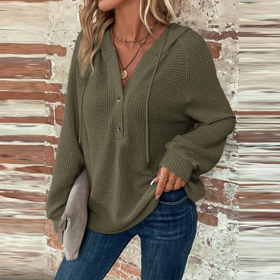 Sorelia™ | Cozy Waffle-Knit Hoodie