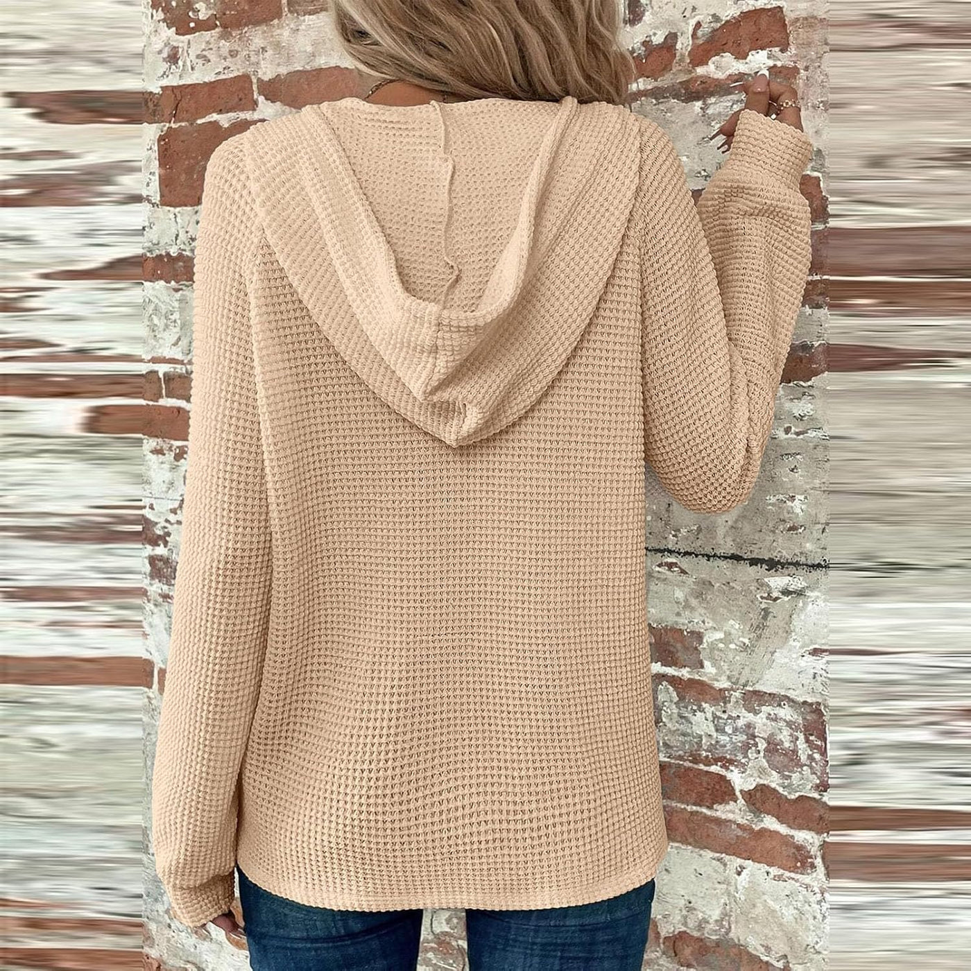 Sorelia™ | Cozy Waffle-Knit Hoodie