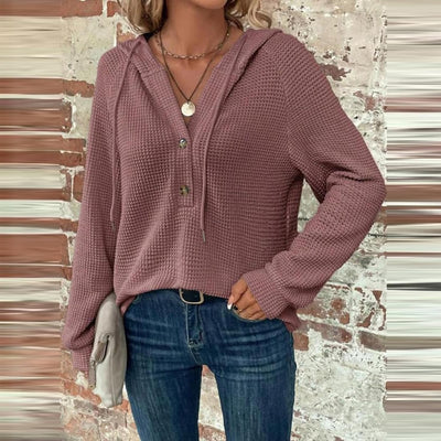 Sorelia™ | Cozy Waffle-Knit Hoodie