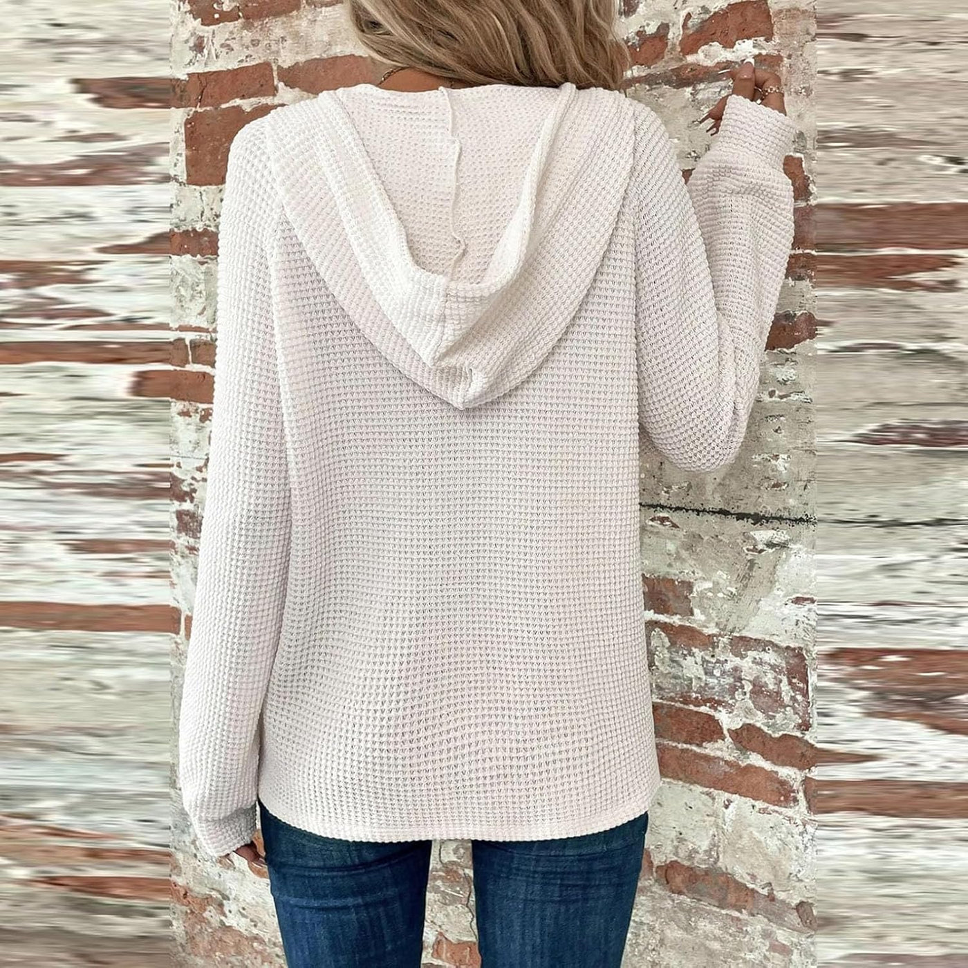Sorelia™ | Cozy Waffle-Knit Hoodie