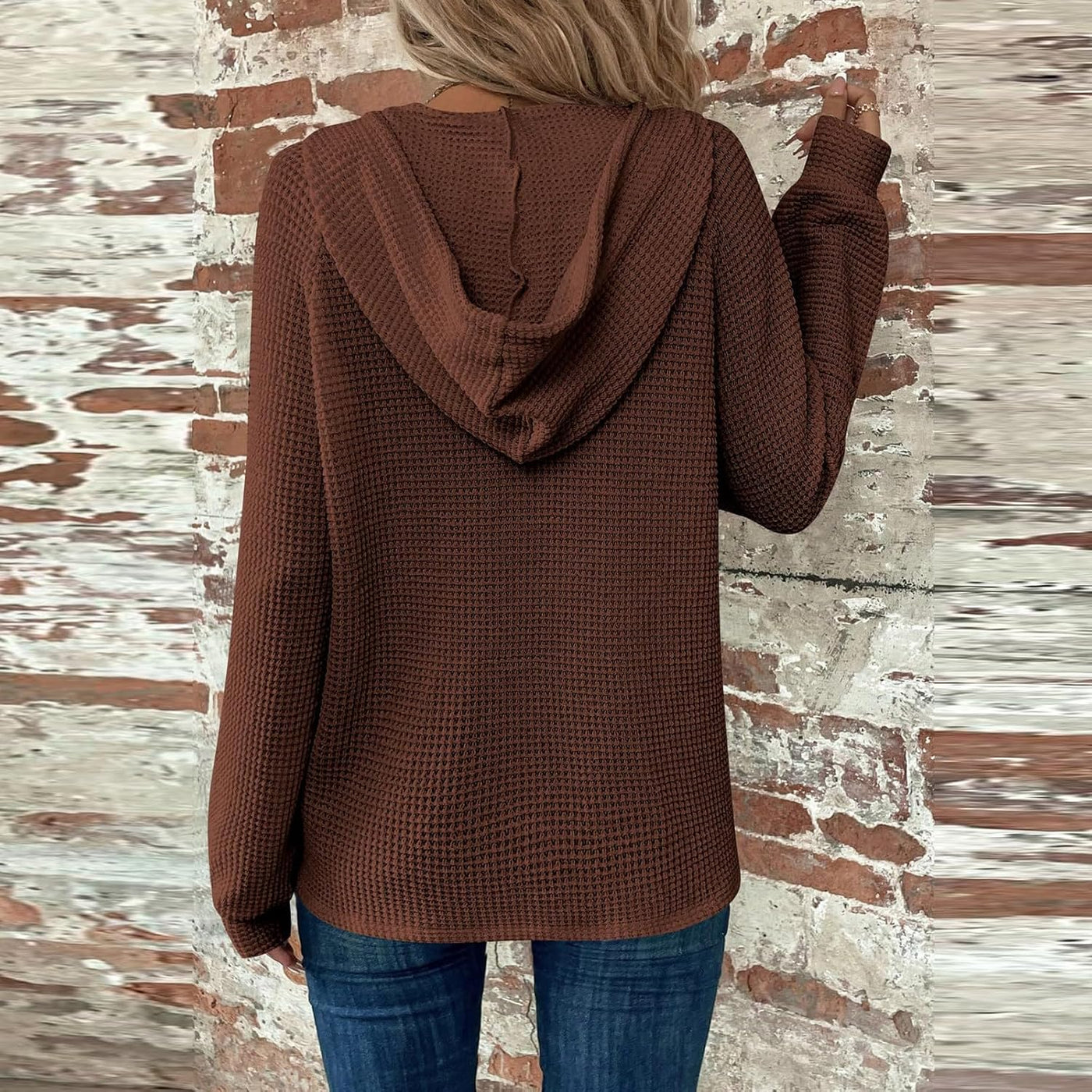 Sorelia™ | Cozy Waffle-Knit Hoodie