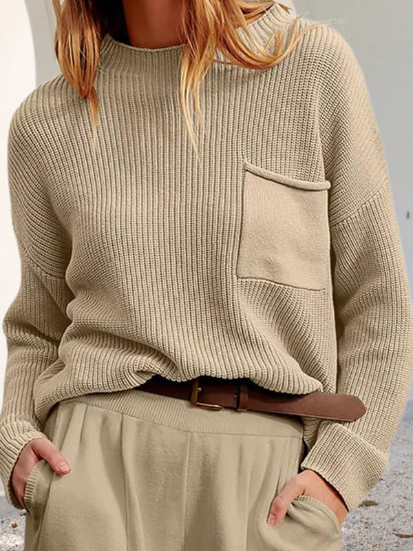 Ameliane™ | Relaxed Knit Pocket Sweater