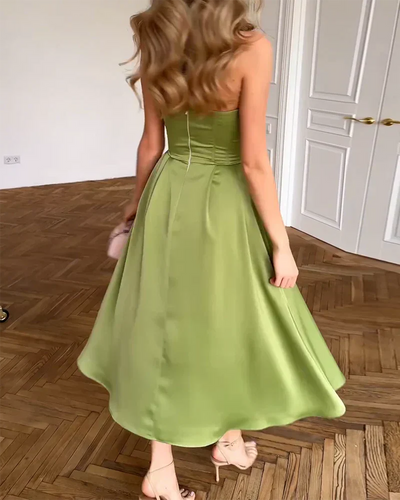 Bianca™ | Chic Strapless Midi Dress