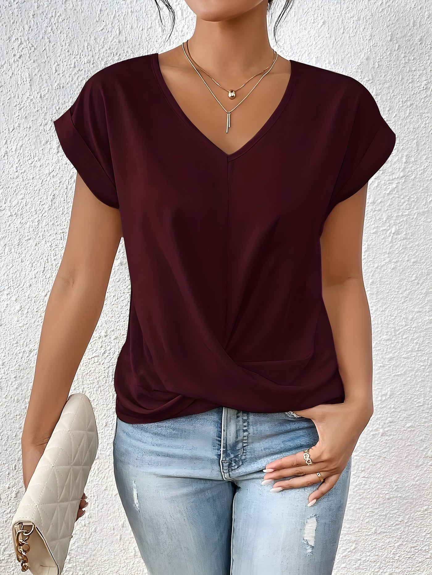 Serina™ | Casual Twist-Front Blouse
