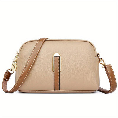 Mila™ | Litchi-Embossed Crossbody Bag