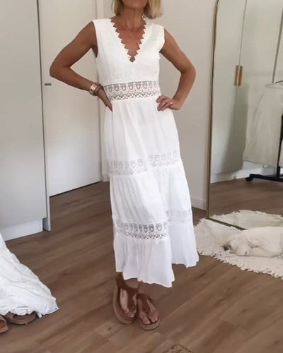 Kaylee™ | Lace Tank Dress with V-Neckline