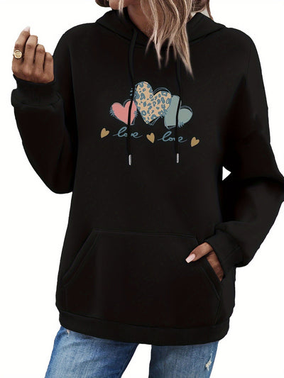 Elara™ | Be Loved Heart Print Hoodie