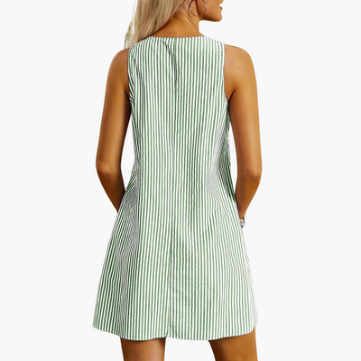 Maya™ | Striped Summer Swing Dress