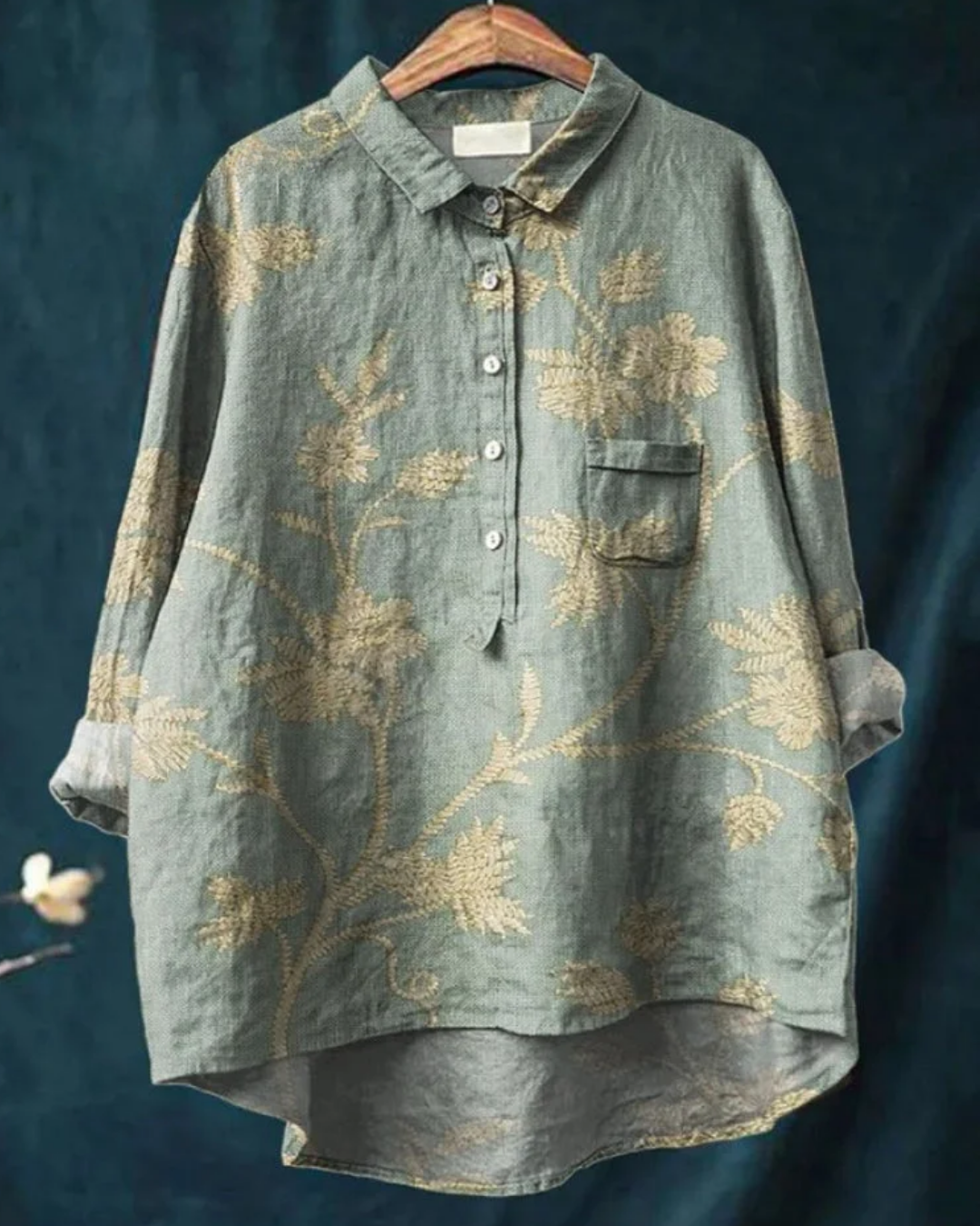 Madeline™ | Stylish Floral Button-Down Shirt