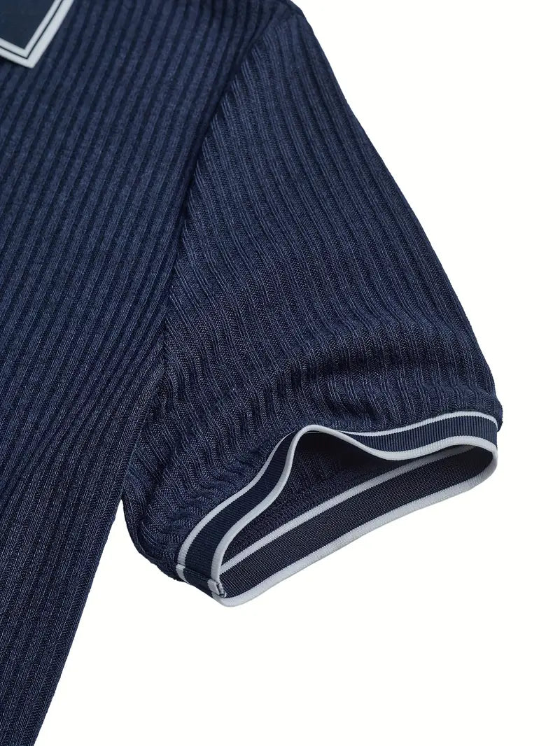 Luca™ | Slim-Fit Ribbed Polo Shirt