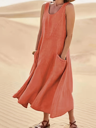 Sophia™ | Sleeveless Maxi Dress With Pockets