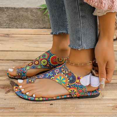 Xiomara™ | Boho Mandala Print Sandals
