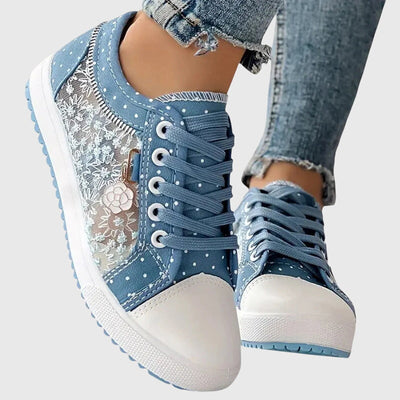 Doralyn™ | Floral Mesh Lace-Up Sneakers