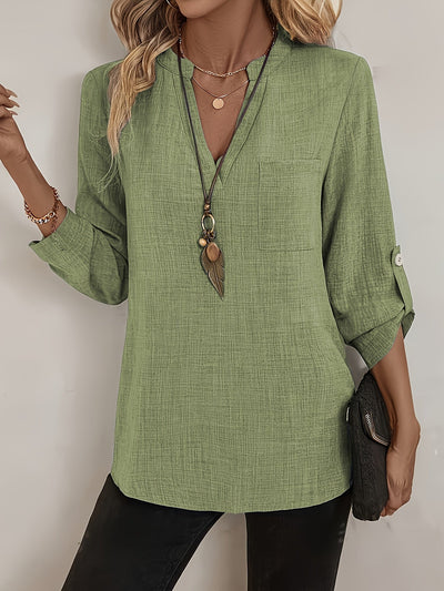 Seraphine™ | The Effortless V-Neck Blouse