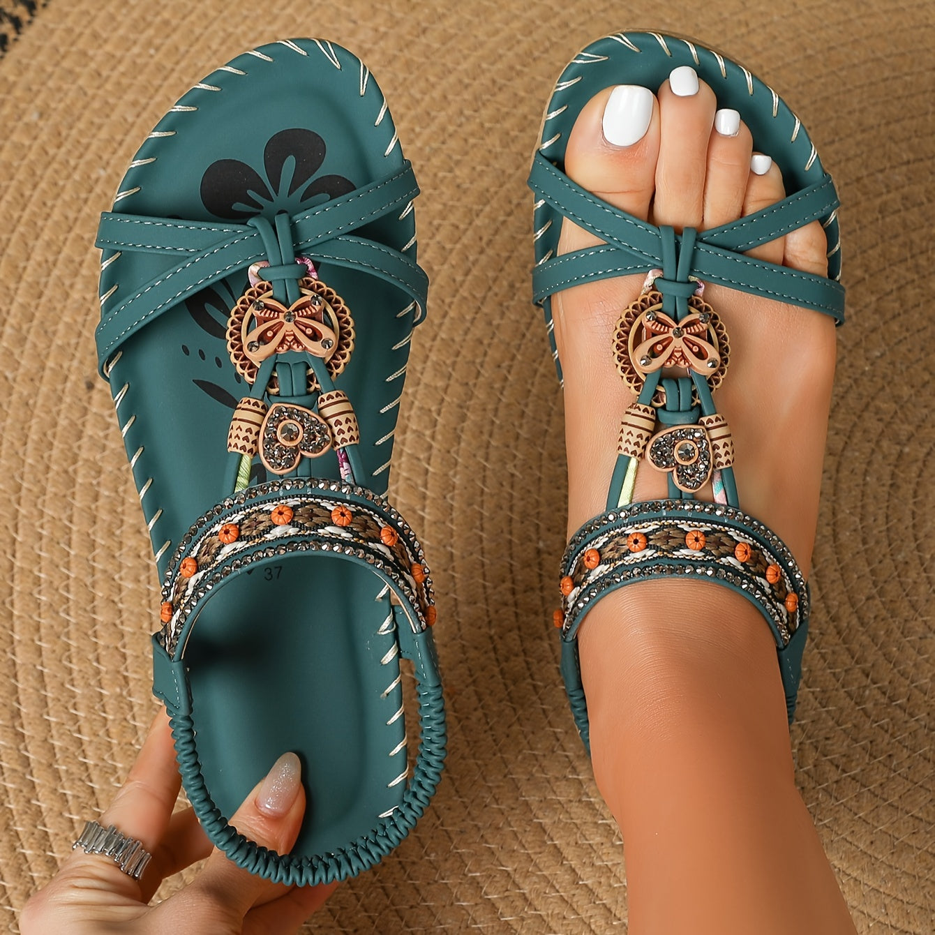 Amira™ | Embellished Orthopedic Sandals