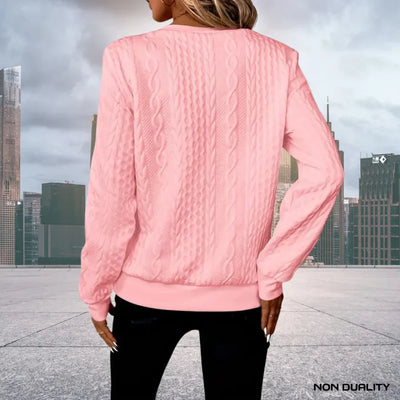 Elara™ | Cable Knit Zip-Up Sweater