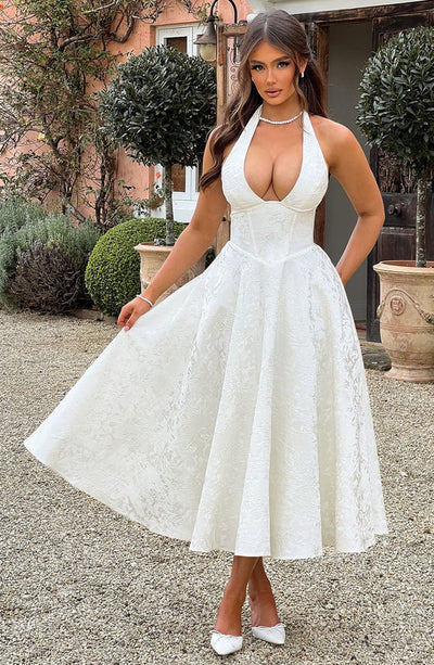 Jézabel™ | Elegant Halter Midi Dress