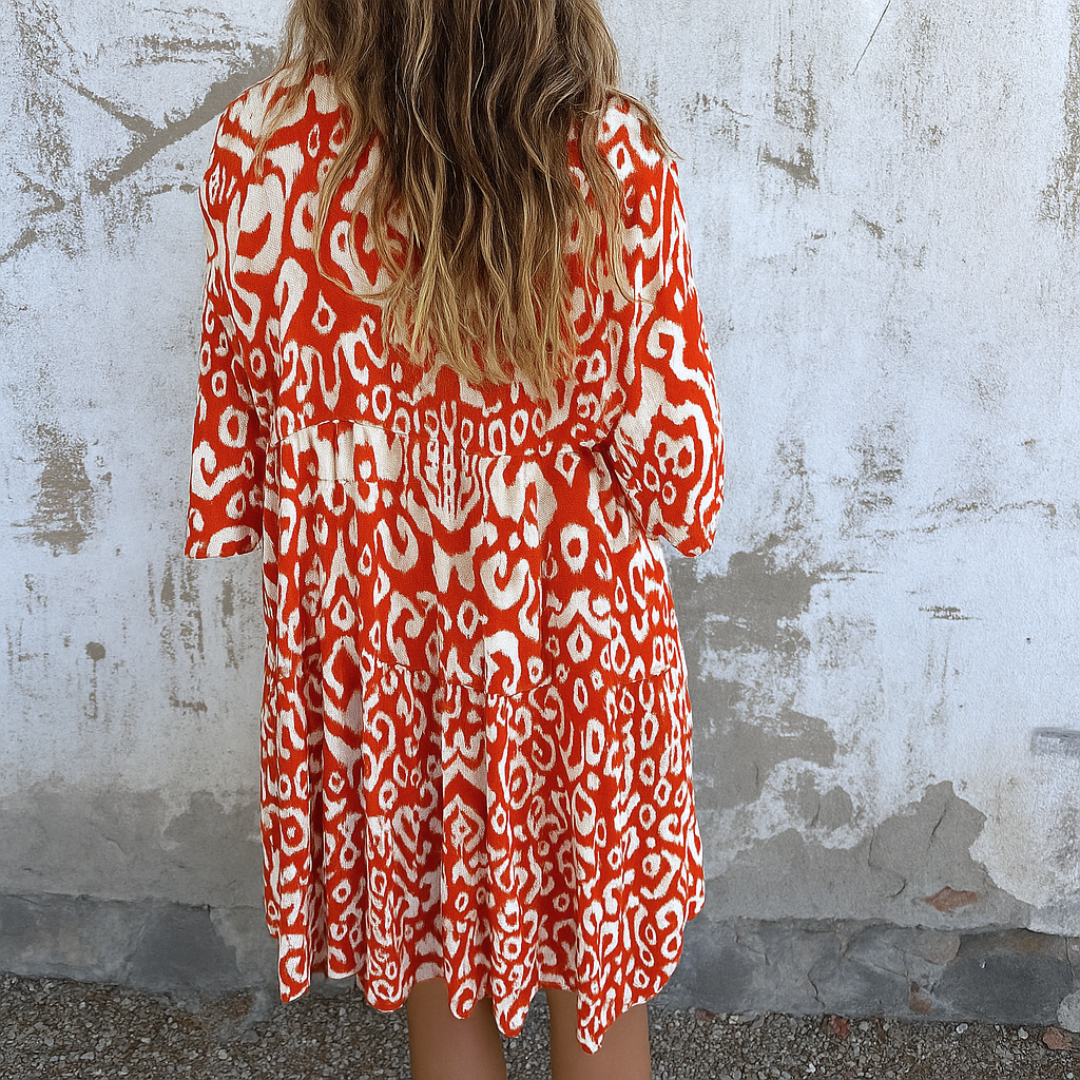 Émilane™ | Elegant Casual V-Neck Dress