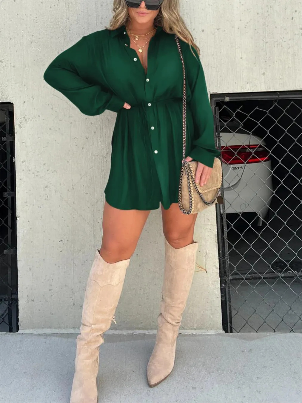 Jessica™ | Trendy Satin Romper Dress