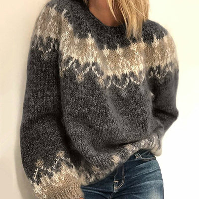 Amérine™ | Nordic Knit Fuzzy Sweater