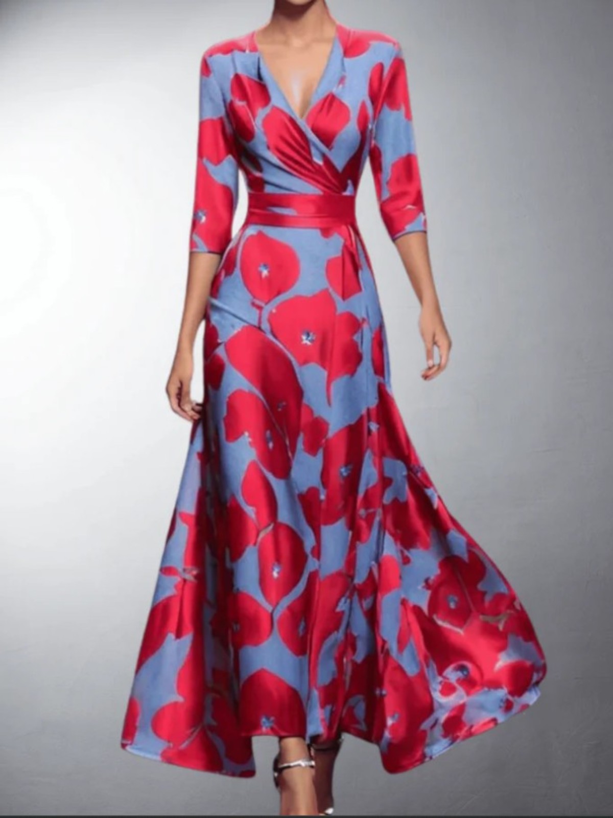 Halyssa™ | Bold Floral Wrap Dress