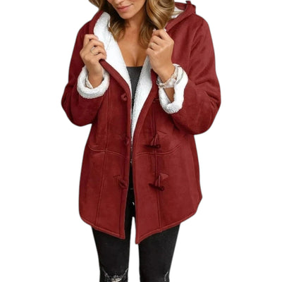 Fréline™ | Chic Plush Hooded Coat