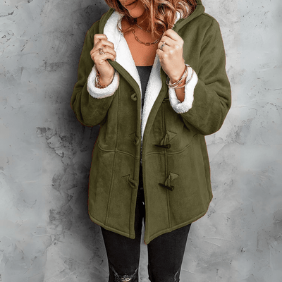 Fréline™ | Chic Plush Hooded Coat