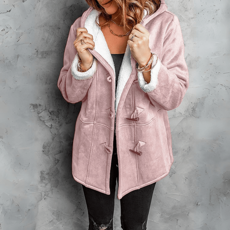 Fréline™ | Chic Plush Hooded Coat