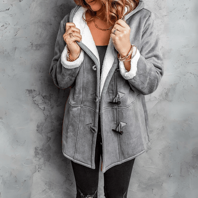 Fréline™ | Chic Plush Hooded Coat