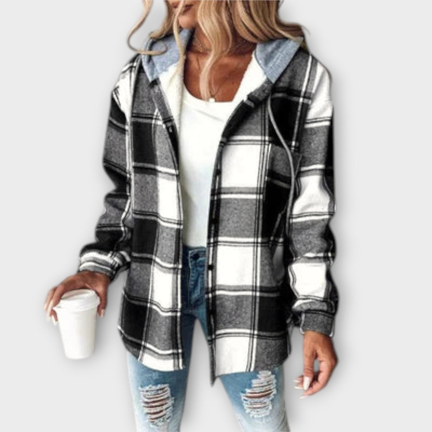 Élire™ | Plaid Hooded Flannel Jacket