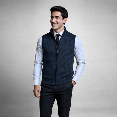 Declan™ | Classic Knitted Zipper Vest