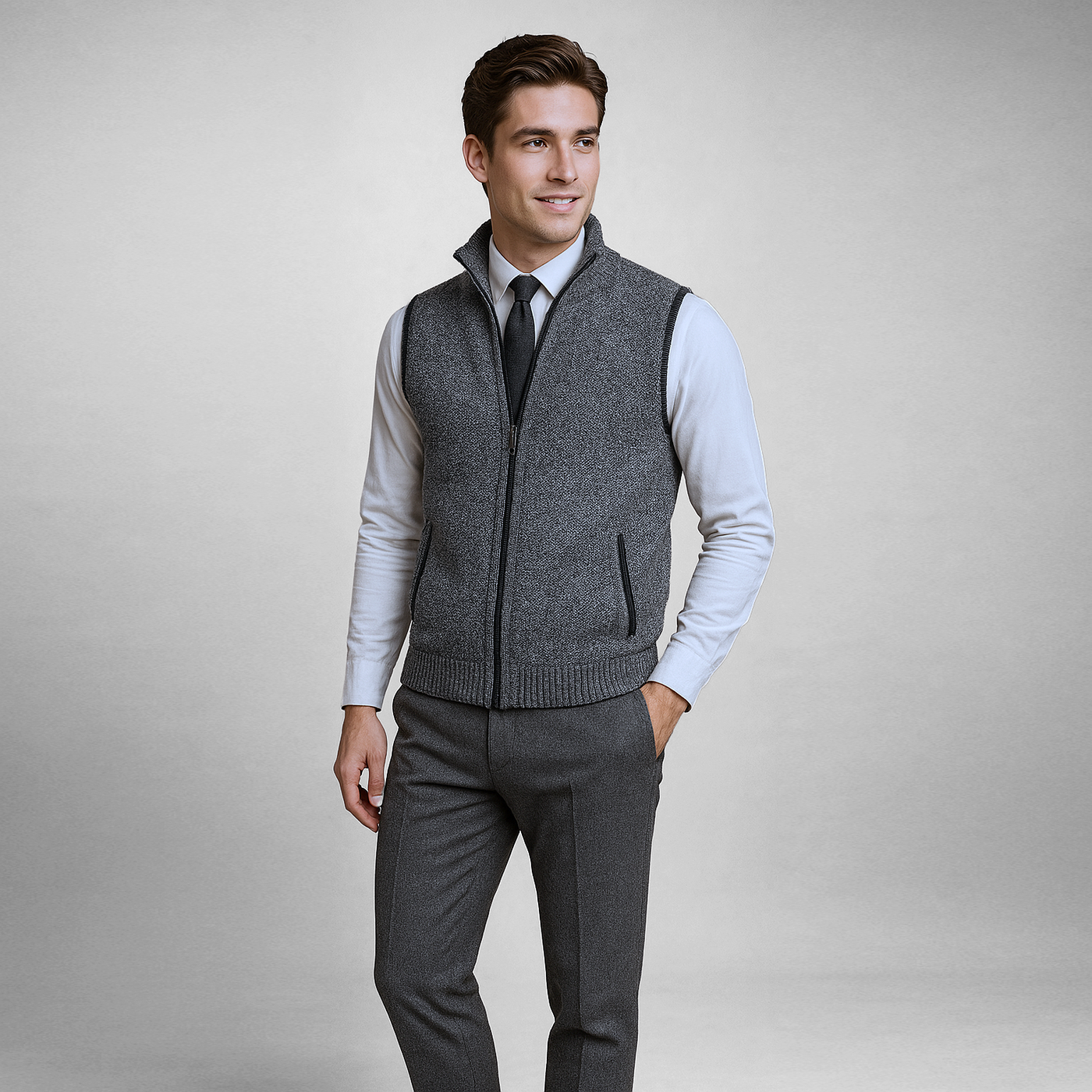 Declan™ | Classic Knitted Zipper Vest