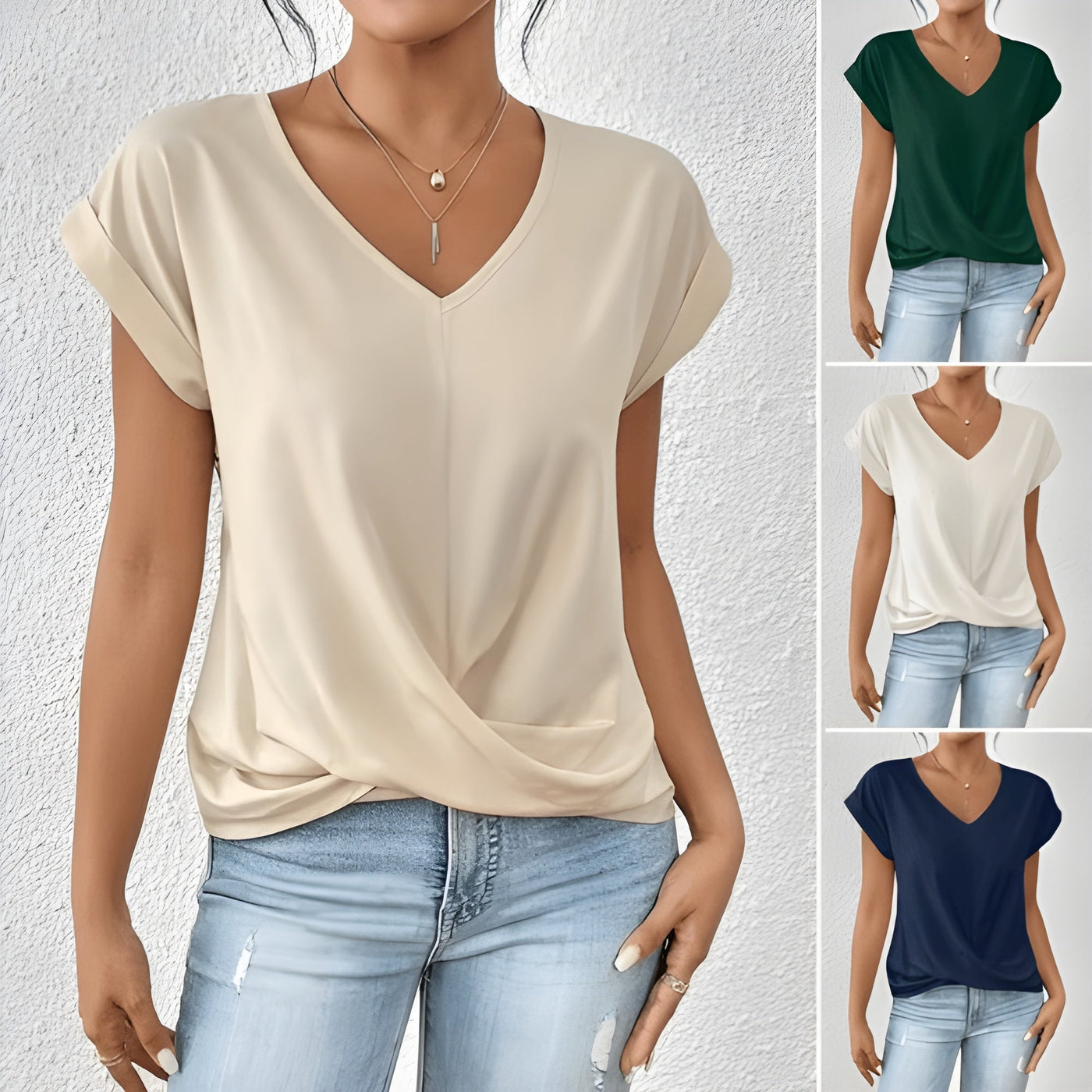 Serina™ | Casual Twist-Front Blouse