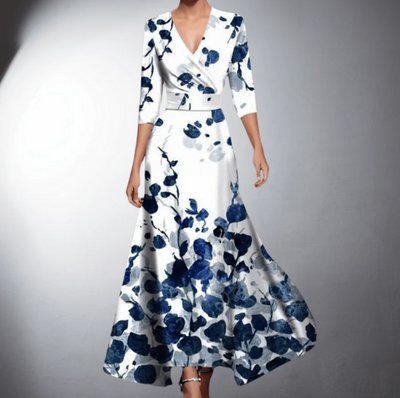 Denali™ | Classic Floral V-Neck Maxi Dress