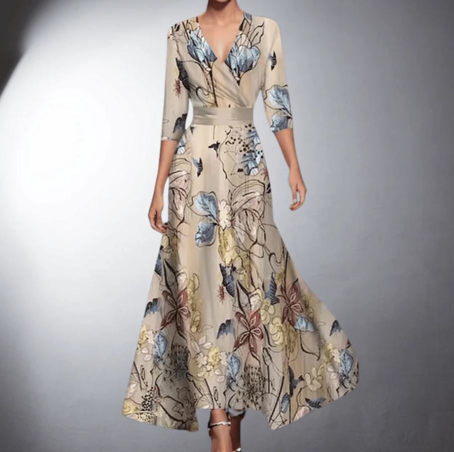 Denali™ | Classic Floral V-Neck Maxi Dress